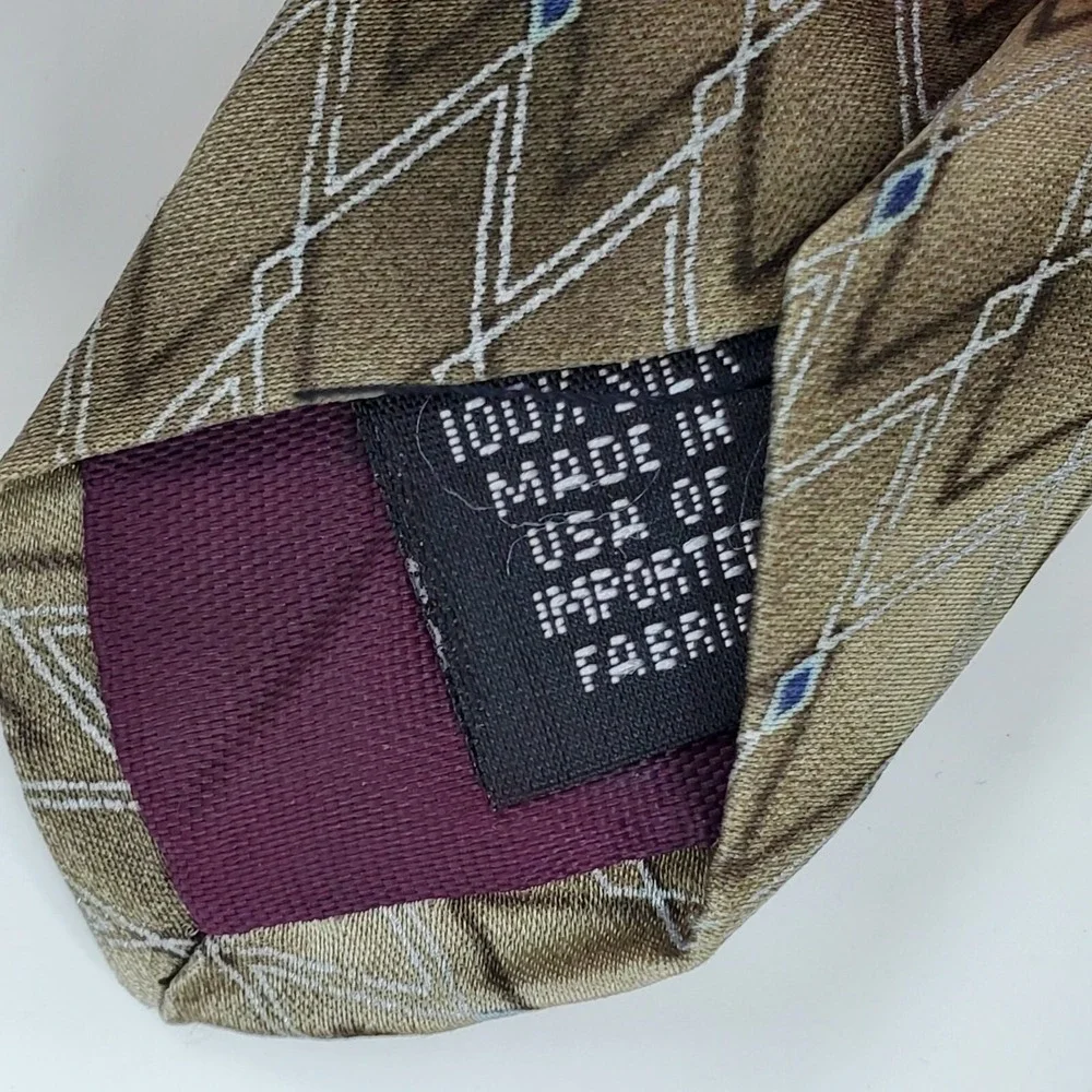Croft & Barrow Green Silk Abstract‎ Tie Wide